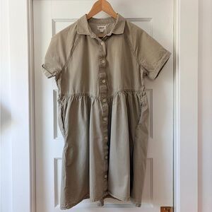 Pact Khaki Dress - w/ POCKETS!